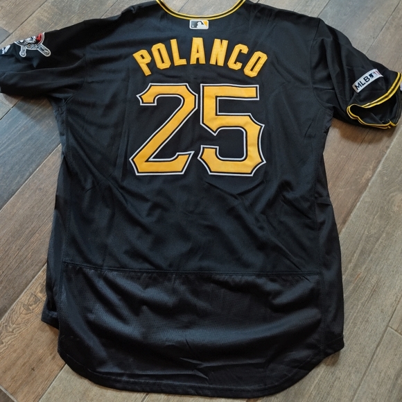 Majestic Pittsburgh Pirates Gregory Polanco with MLB 150 year patch - Picture 2 of 3